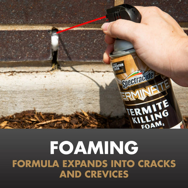 Termite Killing Foam Aerosol, for Indoor and Outdoor Use - 2 packs - 16 oz per pack - plus 3 My Outlet Mall Resealable Storage Pouches