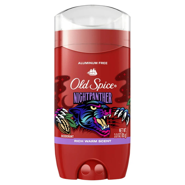 Aluminum Free Men's Deodorant, Invisible Solid Stick, NightPanther, Rich Warm Scent - 1 pack - 3 oz per pack - plus 3 My Outlet Mall Resealable Storage Pouches