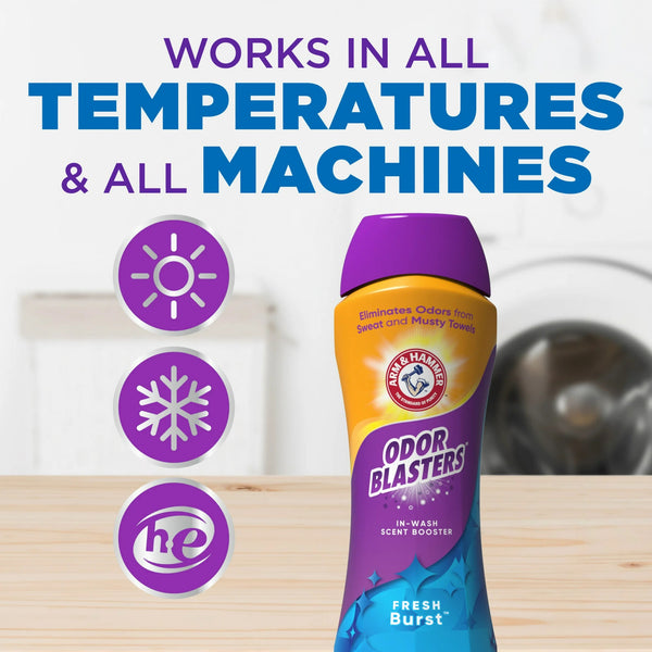 Odor Blasters Fresh Burst In-Wash Laundry Scent Booster- 2 packs - 24 oz per pack - plus 3 My Outlet Mall Resealable Storage Pouches
