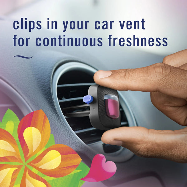 Car Air Freshener, Odor-Fighting Car Vent Clip, Gain Island Fresh, 2 Count - 1 pack - plus 3 My Outlet Mall Resealable Storage Pouches