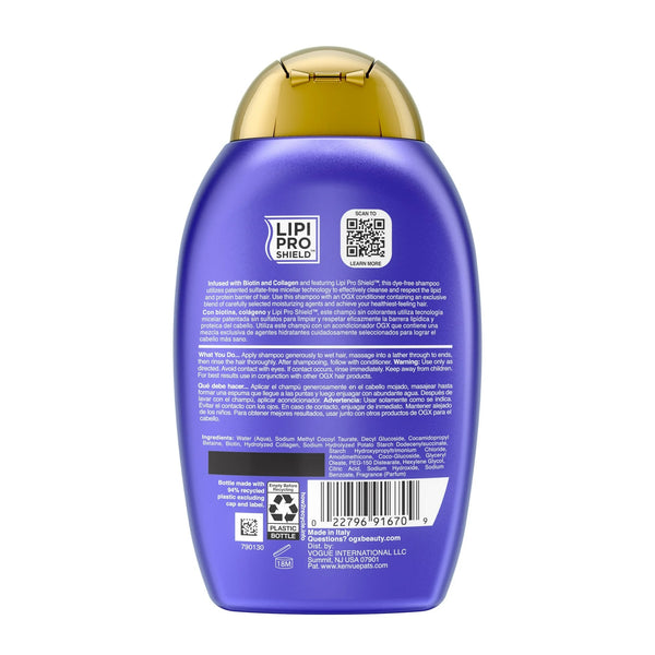 Thick and Full, Biotin and Collagen Volumizing Shampoo - 2 packs - 13Fl oz per pack - plus 3 My Outlet Mall Resealable Storage Pouches