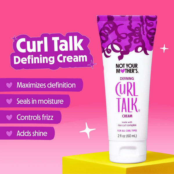 Curl Talk Defining Curl Cream, Travel Size - 2 packs - 2fl oz per pack - plus 3 My Outlet Mall Resealable Storage Pouches