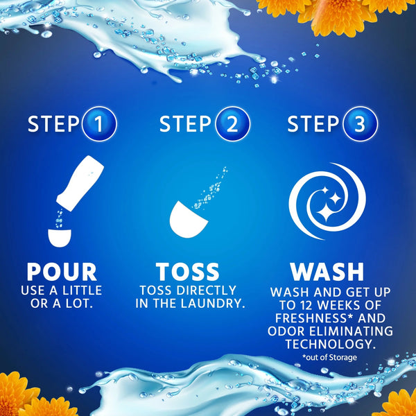 Crystals In-Wash Fragrance and Scent Booster, Fresh Spring Waters - 1 pack - 39 oz per pack - plus 3 My Outlet Mall Resealable Storage Pouches