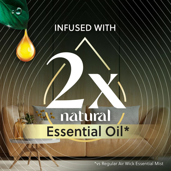 Essential Mist Vibrant Refill, White Gardenia and Plumeria - 2 packs - plus 3 My Outlet Mall Resealable Storage Pouches