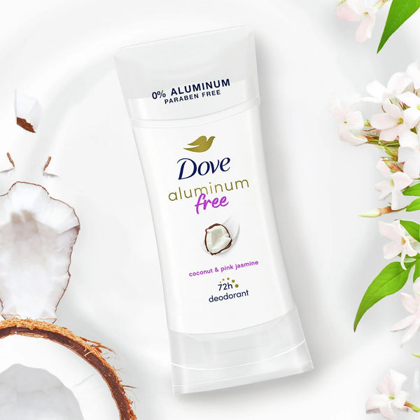 0% Aluminum Women's Deodorant Stick, Coconut and Pink Jasmine - 2 packs - 2.6 oz per pack - plus 3 My Outlet Mall Resealable Storage Pouches