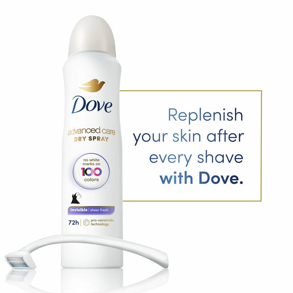Advanced Care Long Lasting Antiperspirant Deodorant Dry Spray, Sheer Fresh - 2 packs - 3.8 oz per pack - plus 3 My Outlet Mall Resealable Storage Pouches