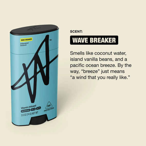 Jake Paul Men's Antiperspirant Deodorant Odor Blocking Sweat Protection Wave Breaker - 1 pack - 2.6 oz per pack - plus 3 My Outlet Mall Resealable Storage Pouches