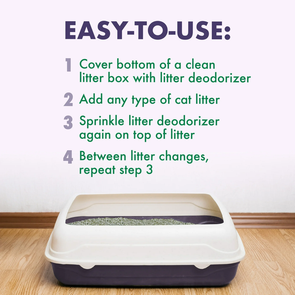 Forever Fresh Cat Litter Deodorizer, Pet-Friendly Lavender Scent -  2 packs - 33 oz per pack - plus 3 My Outlet Mall Resealable Storage Pouches