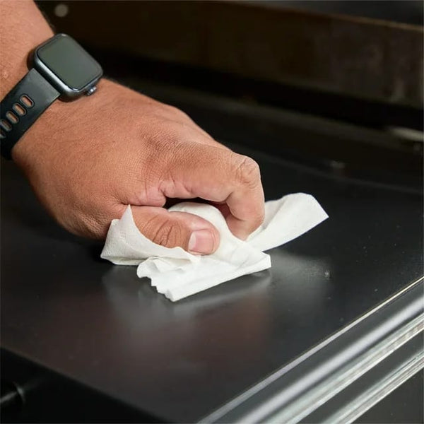 Griddle Cleaning Cloths (Pre-Moistened) - 2 packs - 40 Count per pack - plus 3 My Outlet Mall Resealable Storage Pouches