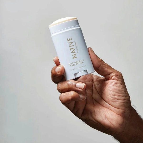 Deodorant, Sensitive, Aluminum Free, Sandalwood & Shea Butter, for Women and Men - 1 pack - 2.65 oz per pack - plus 3 My Outlet Mall Resealable Storage Pouches