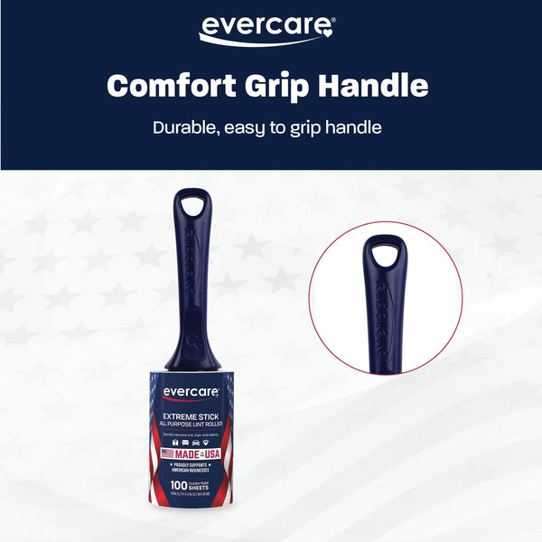 Extreme Stick USA All-Purpose 100 Layer Lint Roller - 1 pack - plus 3 My Outlet Mall Resealable Storage Pouches