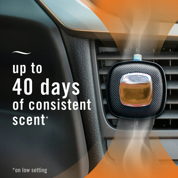 Auto Car Air Freshener, Odor-Fighting Car Vent Clip, Smoke Odor Fighter, 2 Count - 1 pack - plus 3 My Outlet Mall Resealable Storage Pouches