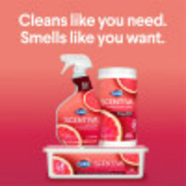 Scentiva Bleach-Free Cleaning Wipes, Grapefruit & Orange Blossom - 2 packs - 75 count plus 3 My Outlet Mall Resealable Storage Pouches
