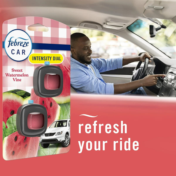 Car Air Freshener, Odor-Fighting Car Vent Clip, Watermelon - 2 pack - 2 count per pack plus 3 My Outlet Mall Resealable Storage Pouches