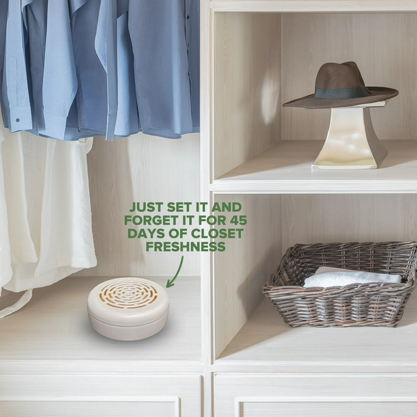 For Closets Odor Absorbing Solid Air Freshener, Bamboo Rainforest -  1 pack - 8 oz per pack plus 3 My Outlet Mall Resealable Storage Pouches
