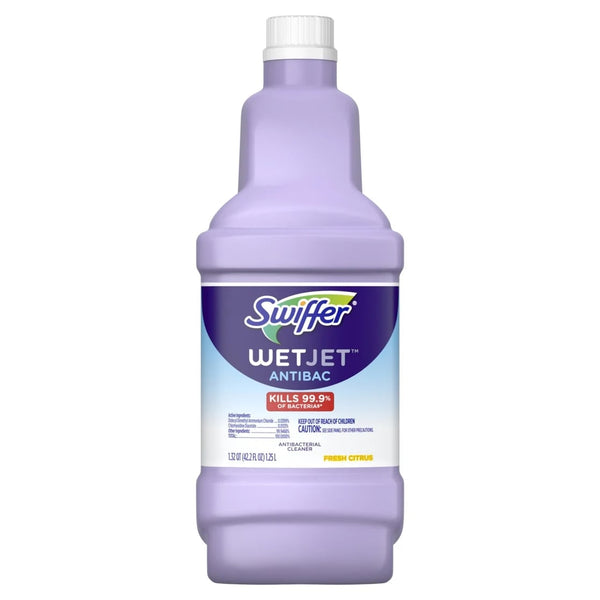 Wet Jet Mop Refill Solution, Floor Cleaner, Antibacterial - 1 pack - 32 oz per pack - plus 3 My Outlet Mall Resealable Storage Pouches