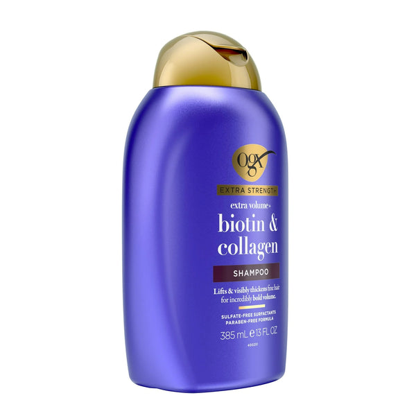 Extra Strength Biotin & Collagen Shampoo - 1 pack - 13Fl oz per pack - plus 3 My Outlet Mall Resealable Storage Pouches