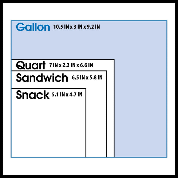 Gallon Freezer Guard Slider Zipper Bags - 2 packs -  60 Count per pack - plus 3 My Outlet Mall Resealable Storage Pouches