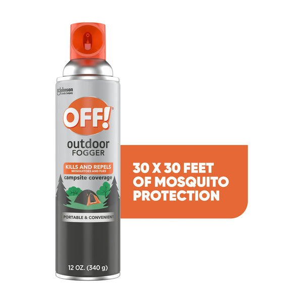 Outdoor Mosquito Fogger, Campsite Insecticide with up to 6 Hours of Protection - 3 packs - 12 oz per pack - plus 3 My Outlet Mall Resealable Storage Pouches
