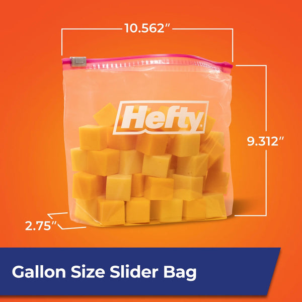 Slider Kitchen Storage Bags, Gallon Size - 1 pack -  60 Count per pack - plus 3 My Outlet Mall Resealable Storage Pouches