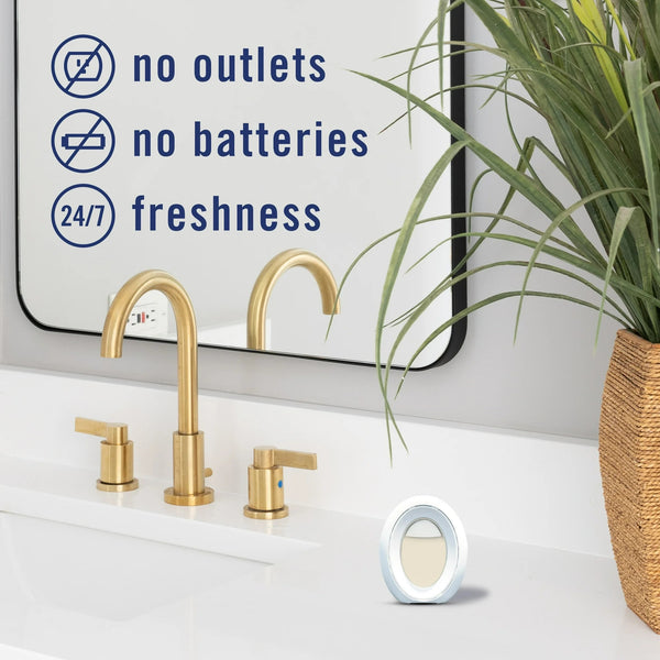 Bathroom Air Freshener, Small Spaces Odor-Fighting, Warm Ocean Breeze - 1 pack - plus 3 My Outlet Mall Resealable Storage Pouches