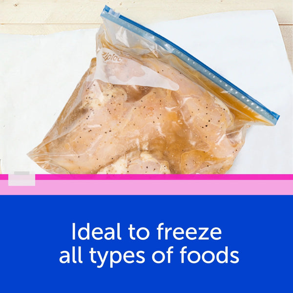 Brand Slider Freezer Bags with Power Shield Technology, Gallon - 1 pack - 20 Count - plus 3 My Outlet Mall Resealable Storage Pouches
