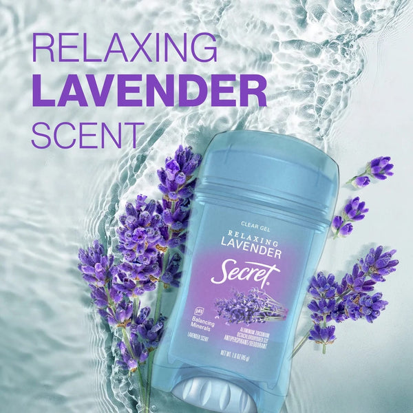Fresh Clear Gel Antiperspirant Deodorant for Women, Lavender - 1 pack - 2.6 oz per pack - plus 3 My Outlet Mall Resealable Storage Pouches