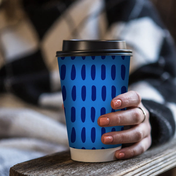 Comfort Premium Disposable Paper Hot Cups with Lids, 16 oz - 2 packs - 20 Count per pack - plus 3 My Outlet Mall Resealable Storage Pouches