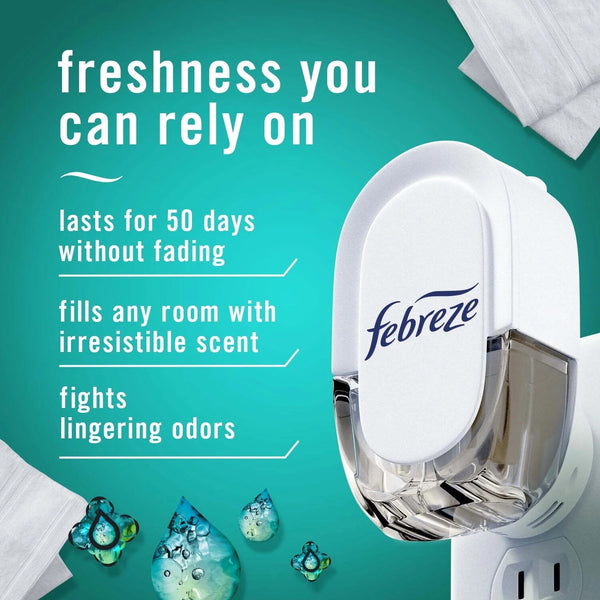 Unstopables Plug Refill Odor-Fighting Air Freshener Fresh Scent - 1 pack - 2 count per pack - plus 3 My Outlet Mall Resealable Storage Pouches