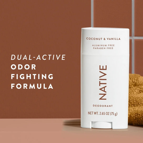 Deodorant, Aluminum Free, Coconut & Vanilla, Deodorant for Women and Men - 1 pack - 2.65 oz per pack - plus 3 My Outlet Mall Resealable Storage Pouches