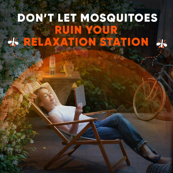 Outdoor Mosquito Fogger, Campsite Insecticide with up to 6 Hours of Protection - 3 packs - 12 oz per pack - plus 3 My Outlet Mall Resealable Storage Pouches