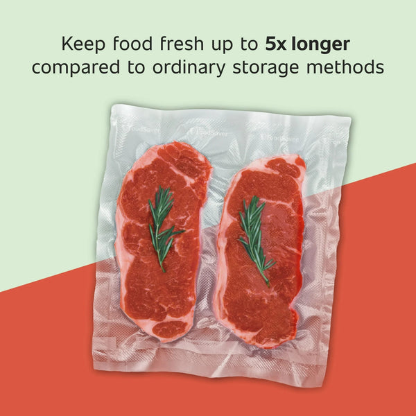 Heat Seal 11 in. Vacuum Sealer Roll, 11" x 12', Clear - 3 packs - plus 3 My Outlet Mall Resealable Storage Pouches