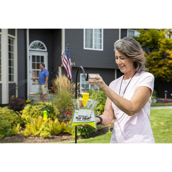 Outdoor Disposable Hanging Fly Trap, 1 Resin Trap - 2 packs - plus 3 My Outlet Mall Resealable Storage Pouches
