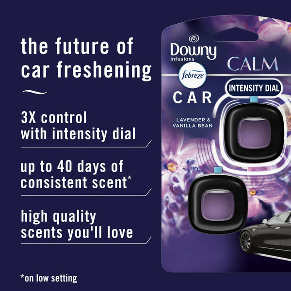 Odor Eliminating Car Air Freshener, Lavender & Vanilla Bean, 2 Count - 1 pack - plus 3 My Outlet Mall Resealable Storage Pouches
