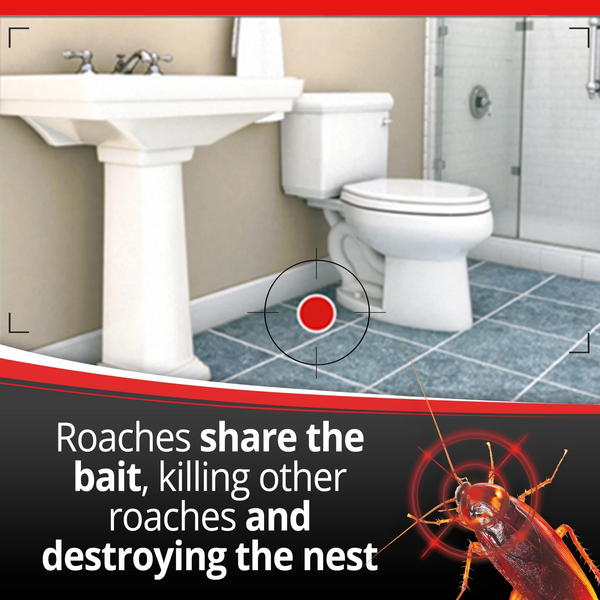 Roach Killing Bait, Small Roach Bait Station -  2 packs - 12 count per pack plus 3 My Outlet Mall Resealable Storage Pouches