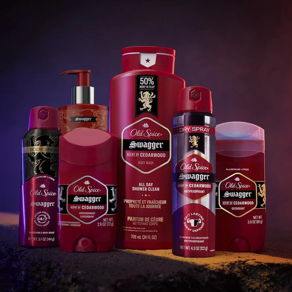 Aluminum Free Body Spray for Men, Swagger - 1 pack - 5.1 oz per pack - plus 3 My Outlet Mall Resealable Storage Pouches