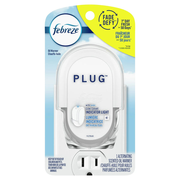 Odor-Fighting Fade Defy Plug Air Freshener Warmer Device, Fresh - 1 pack - 1 count per pack - plus 3 My Outlet Mall Resealable Storage Pouches