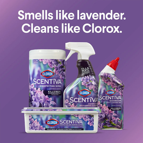 Scentiva Bathroom Toilet Cleaning Gel, Lavender and Jasmine - 1 pack - 24 oz per pack - plus 3 My Outlet Mall Resealable Storage Pouches