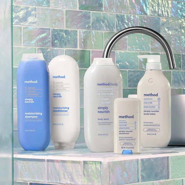 Moisturizing Shampoo, Simply Nourish - 2 packs - 14Fl oz per pack - plus 3 My Outlet Mall Resealable Storage Pouches