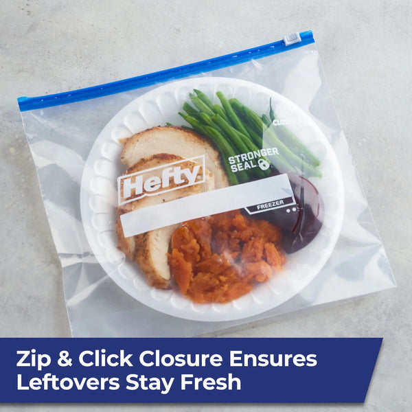 Slider Freezer Kitchen Storage Bags, Gallon Size - 1 pack - 40 Count - plus 3 My Outlet Mall Resealable Storage Pouches
