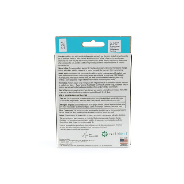 Stay Away Moth Natural Repellent, Pest Repellent - 2 packs - 2 Count - plus 3 My Outlet Mall Resealable Storage Pouches