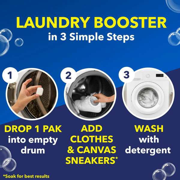 White Revive Laundry Whitener and Laundry Stain Remover Power Paks- 1 pack - 24 ct per pack - plus 3 My Outlet Mall Resealable Storage Pouches