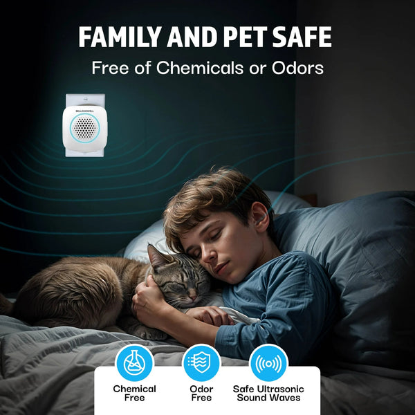 Rogue Ultrasonic Pest Repeller Aid for Home, Mouse Rodent Insect Bug Repellent - 2 packs - 4 Count - plus 3 My Outlet Mall Resealable Storage Pouches