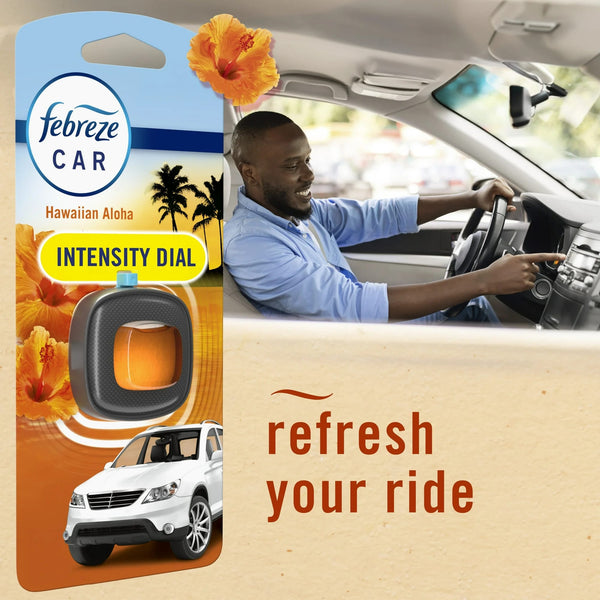 Car Air Freshener, Odor-Fighting Car Vent Clip, Hawaiian Aloha, 2 Count - 1 pack - plus 3 My Outlet Mall Resealable Storage Pouches