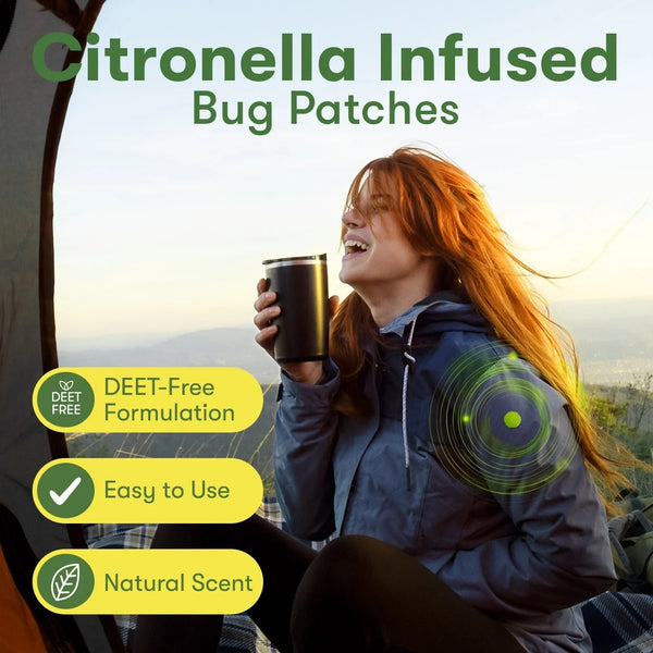 Squito Stickers for Adults, Citronella-Based Mosquito Repellent Patches - 1 pack - plus 3 My Outlet Mall Resealable Storage Pouches