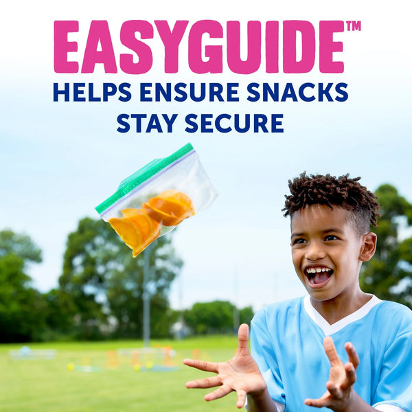 Snack Bags with Easy Guide Texture, Grip 'n Seal Technology - 1 pack - 100 Count per pack - plus 3 My Outlet Mall Resealable Storage Pouches