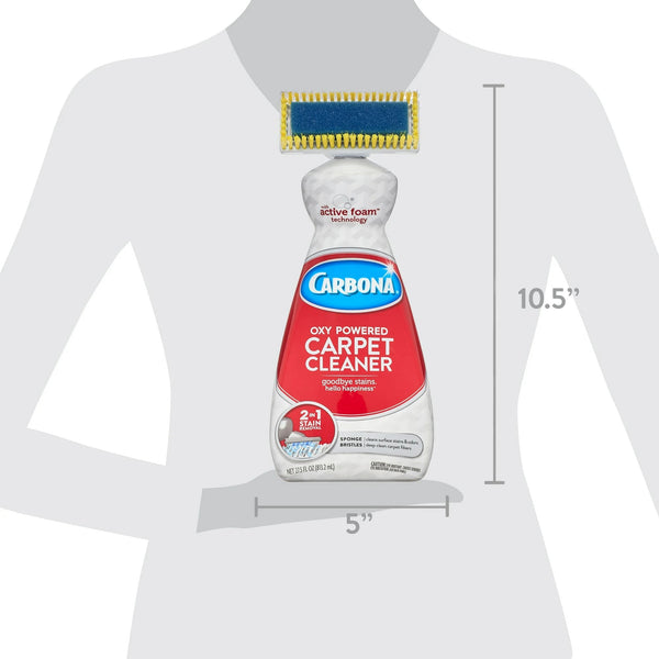 Oxy-Powered Carpet Cleaner with Brush -  1 pack - 27.5 oz per pack - plus 3 My Outlet Mall Resealable Storage Pouches