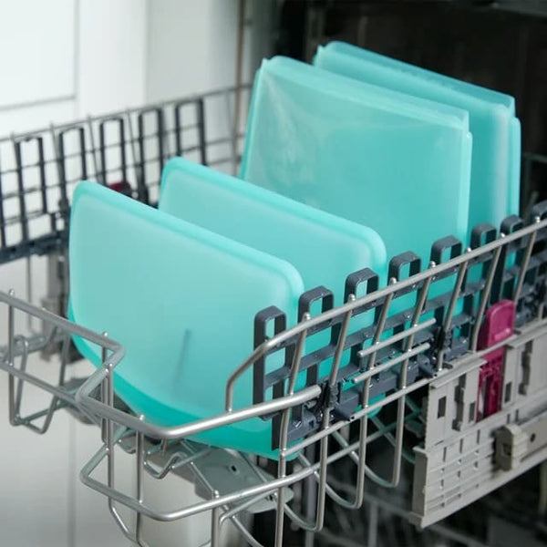 Reusable Silicone Sandwich Food Storage Bag, Blue - 1 pack - plus 3 My Outlet Mall Resealable Storage Pouches