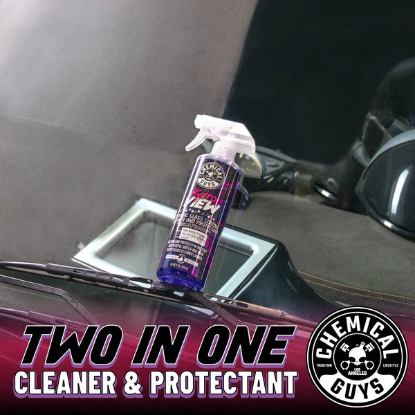 HydroView Ceramic Glass Cleaner, Water Repellent & Protective Coating (Works on Glass, Windows, Mirrors, Navigation Screens & More) - 2 packs - 16FL oz per pack - plus 3 My Outlet Mall Resealable Storage Pouches