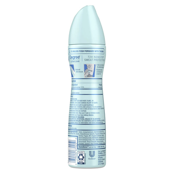 Ultra Clear Long Lasting Antiperspirant Deodorant Dry Spray, Pure Clean - 1 pack - 3.8 oz per pack - plus 3 My Outlet Mall Resealable Storage Pouches